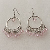 Fashional Earrings, Zinc Alloy, 56x43mm, Sold by Group