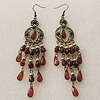 Fashional Earrings, Zinc Alloy, 98x27mm, Sold by Group