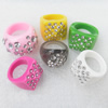 Resin Ring, 20-21mm, Mix color & Mix style, Ring:19mm inner diameter, Sold by Box