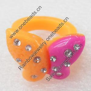 Resin Ring, 25x20mm, Ring:19mm inner diameter, Sold by Box