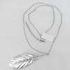 Fashionable Necklaces, Necklaces:about 35.5-inch long, Pendant:37x112mm, Sold by Strand