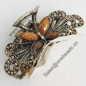  Fashional Hair Clip with Metal Alloy, 84mm, Sold by Group 