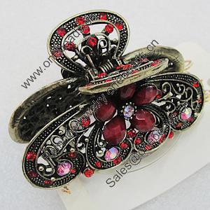  Fashional Hair Clip with Metal Alloy, 68mm, Sold by Group 
