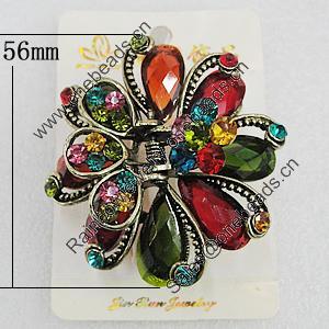  Fashional Hair Clip with Metal Alloy, 56mm, Sold by Group 