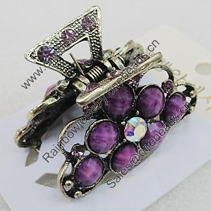  Fashional Hair Clip with Metal Alloy, 46x30mm, Sold by Group 