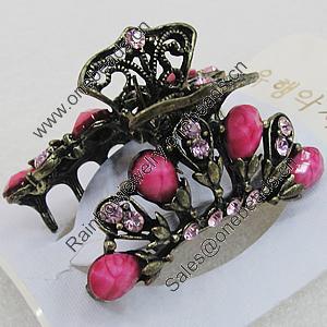  Fashional Hair Clip with Metal Alloy, 46x28mm, Sold by Group 