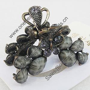  Fashional Hair Clip with Metal Alloy, 49x34mm, Sold by Group 