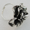 Metal Alloy Finger Rings, Flower 22mm, Sold by Group