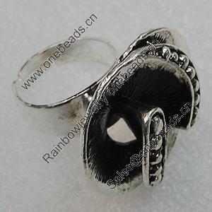 Metal Alloy Finger Rings, 28x26mm, Sold by Group