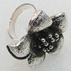 Metal Alloy Finger Rings, Flower 31mm, Sold by Group