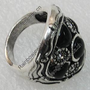 Metal Alloy Finger Rings, 25mm, Sold by Group