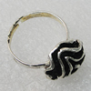 Metal Alloy Finger Rings, 15x13mm, Sold by Group