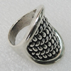 Metal Alloy Finger Rings, Twist Oval 32x22mm, Sold by Group