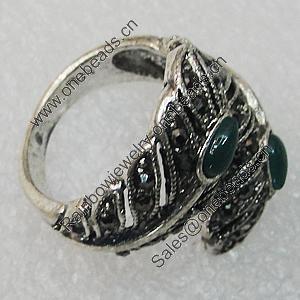 Metal Alloy Finger Rings, 23x20mm, Sold by Group