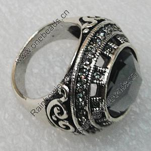 Metal Alloy Finger Rings, Round 24mm, Sold by Group