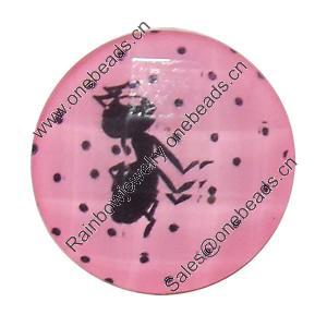 Resin Cabochons, No Hole Headwear & Costume Accessory, Flat Round, 18mm, Sold by Bag