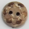 Coconut Shell Button, 12mm, Hole:Approx 2mm, Sold by Bag