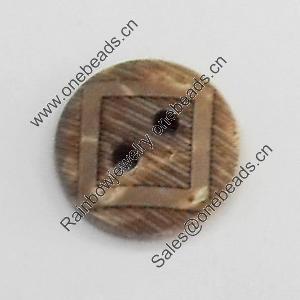 Coconut Shell Button, 18mm, Hole:Approx 2mm, Sold by Bag