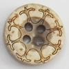 Coconut Shell Button, 15mm, Hole:Approx 2mm, Sold by Bag