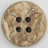 Coconut Shell Button, 12mm, Hole:Approx 2mm, Sold by Bag