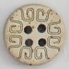 Coconut Shell Button, 15mm, Hole:Approx 2mm, Sold by Bag