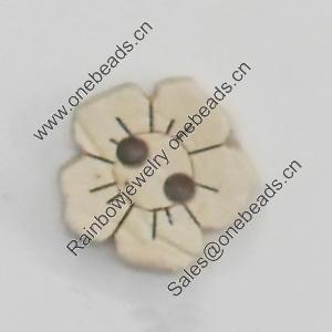 Coconut Shell Button, 15mm, Hole:Approx 2mm, Sold by Bag