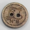 Coconut Shell Button, 15mm, Hole:Approx 2mm, Sold by Bag