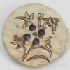 Coconut Shell Button, 20mm, Hole:Approx 2mm, Sold by Bag