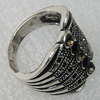 Metal Alloy Finger Rings, 22x22mm, Sold by Group