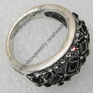 Metal Alloy Finger Rings, 24x14mm, Sold by Group