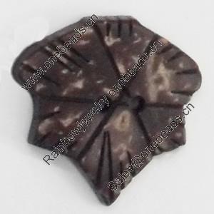 Coconut Shell Button, 26x25mm, Hole:Approx 2mm, Sold by Bag