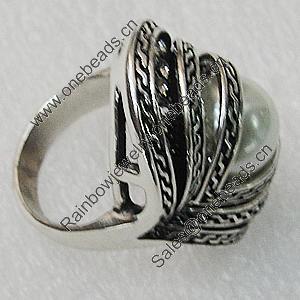 Metal Alloy Finger Rings, 32x22mm, Sold by Group