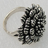 Metal Alloy Finger Rings, Flower 28mm, Sold by Group