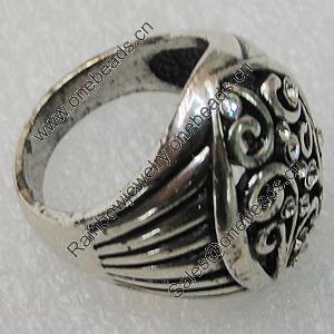 Metal Alloy Finger Rings, Horse Eye 25mm, Sold by Group