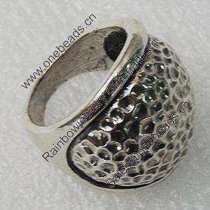 Metal Alloy Finger Rings, 23x25mm, Sold by Group