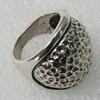 Metal Alloy Finger Rings, 23x25mm, Sold by Group