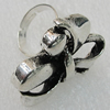 Metal Alloy Finger Rings, Bowknot 36x30mm, Sold by Group