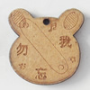 Wood Pendant, 24mm, Hole:Approx 2mm, Sold by Bag