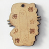 Wood Pendant, 22x28mm, Hole:Approx 2mm, Sold by Bag