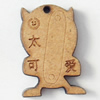 Wood Pendant, 16x26mm, Hole:Approx 2mm, Sold by Bag
