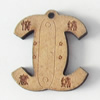 Wood Pendant, 22x25mm, Hole:Approx 2mm, Sold by Bag