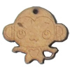 Wood Pendant, Monkey, 27x24mm, Hole:Approx 2mm, Sold by Bag