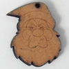 Wood Pendant, 21x26mm, Hole:Approx 2mm, Sold by Bag