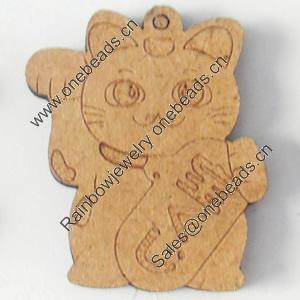 Wood Cabochons, 23x31mm, Sold by Bag
