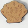 Wood Cabochons, 36x31mm, Sold by Bag