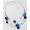 Fashionable Necklaces Steel Wire with Acrylic Beads, Necklaces:about 19.5-inch long, Sold by Strand