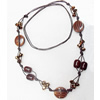 Fashionable Necklaces Cotton wax cord with Ceramics Beads, Necklaces:about 35.5-inch long, Sold by Strand