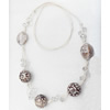 Fashionable Necklaces Cotton wax cord with Acrylic Beads, Necklaces:about 35.5-inch long, Sold by Strand