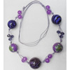 Fashionable Necklaces Cotton wax cord with Wood Beads, Necklaces:about 35.5-inch long, Sold by Strand