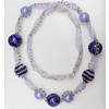 Fashionable Necklaces Iron Chain & Ribbon with Ceramics Beads, Necklaces:about 35.5-inch long, Sold by Strand
